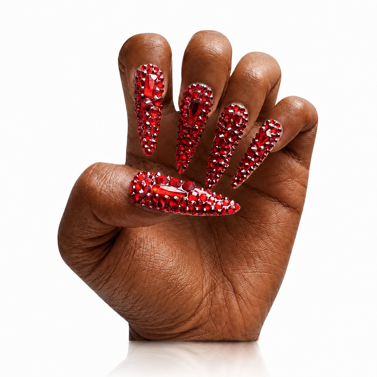 RedMeWine stiletto Nails